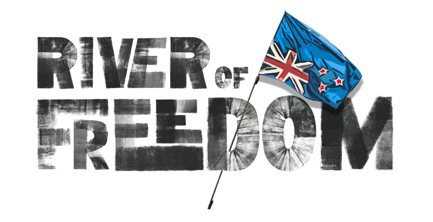 River of Freedom T-SHIRT (Men) Flag