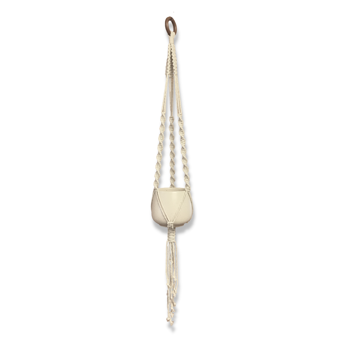 The Joy Gypsy_Macrame plant holder small_cream