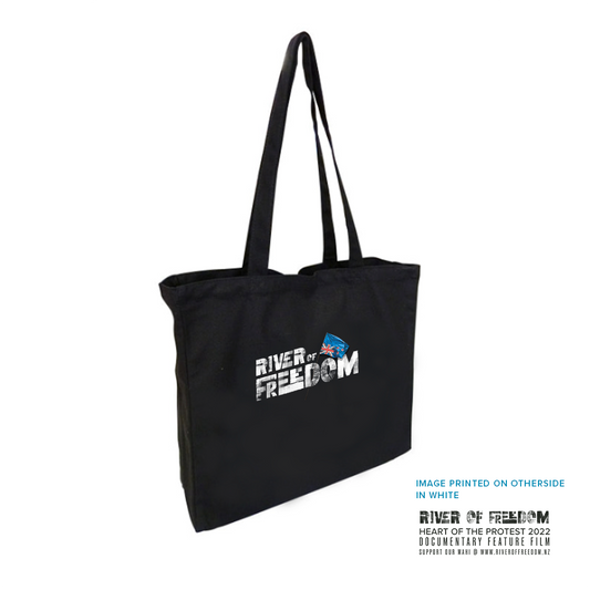 River of Freedom Tote Bag - Black