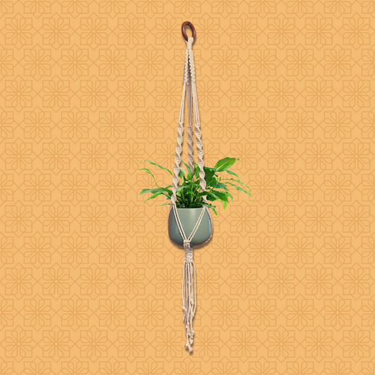 The Joy Gypsy_Macrame plant holder small_green